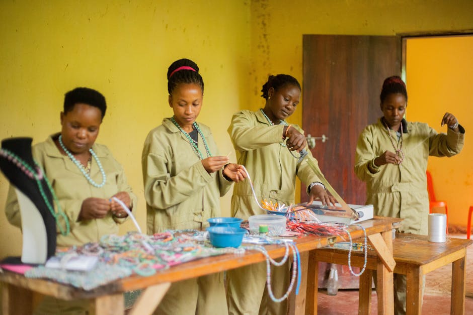 Women uniforms creating beaded