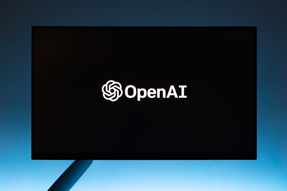 Minimalist display OpenAI logo